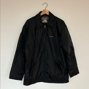 Vintage 90’s Indian Motorcycle Black Nylon Mens Jacket Large